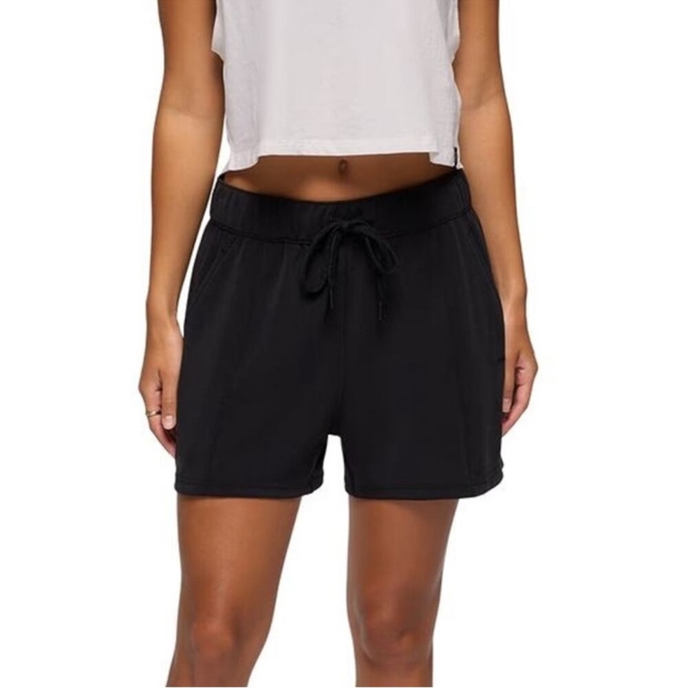 PRANA Women's prAna Shea High Rise Lounge Shorts In Black Size‎ Large 3.5”